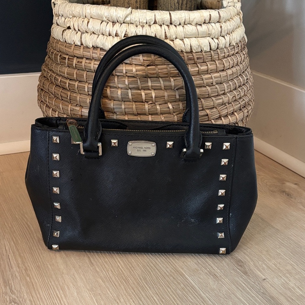Michael Kors Black Studded Handbag